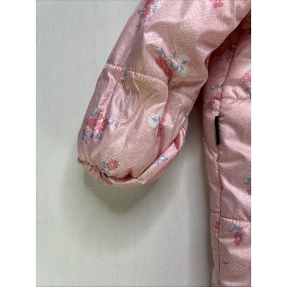 Joe Fresh Snow Suit Baby Toddler Size 18-24 Months Girls Pink One Piece Hooded - Picture 11 of 11